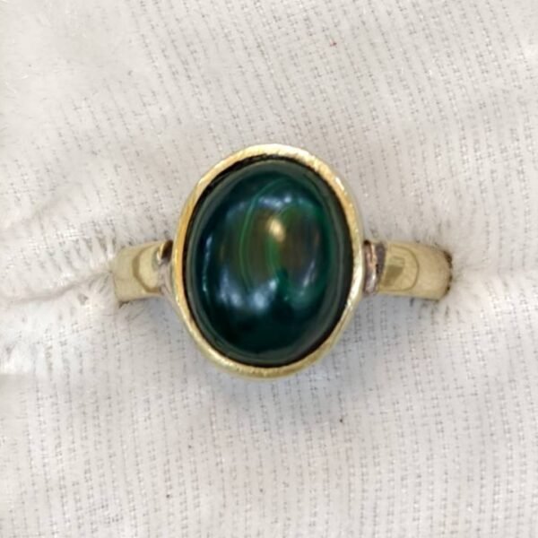 Malachite (Kidney + Budha) Panchdhatu Ring