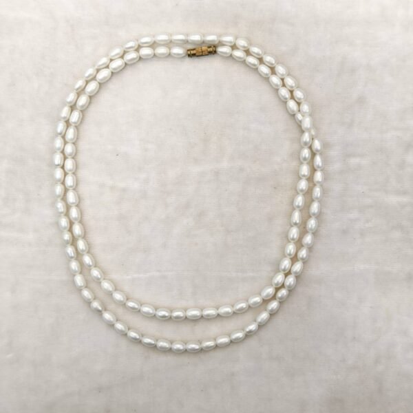5x7mm Moti Mala 📿 – 108 Beads Pearl Mala for Puja, Jaap & Spiritual Practice