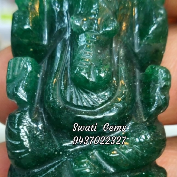 Green Aventurine Ganesh Ridhi Sidhi